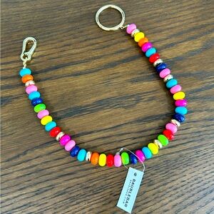 NEW BaubleBar Multicolor Beaded Purse charm- Keychain